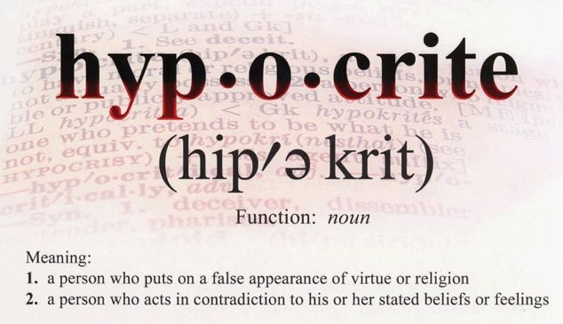 hypocrisy rules ...